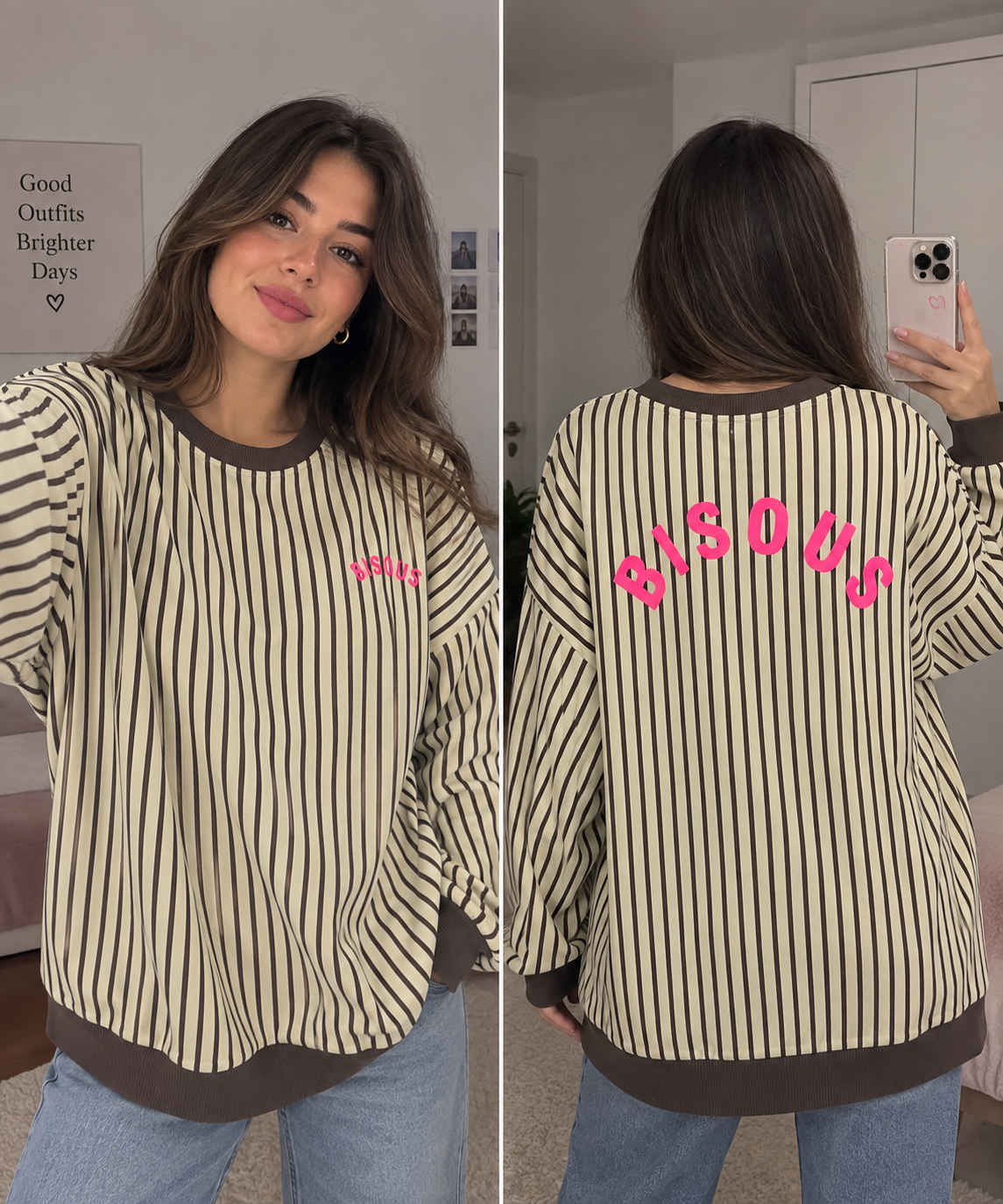 Sudadera talla grande bisous