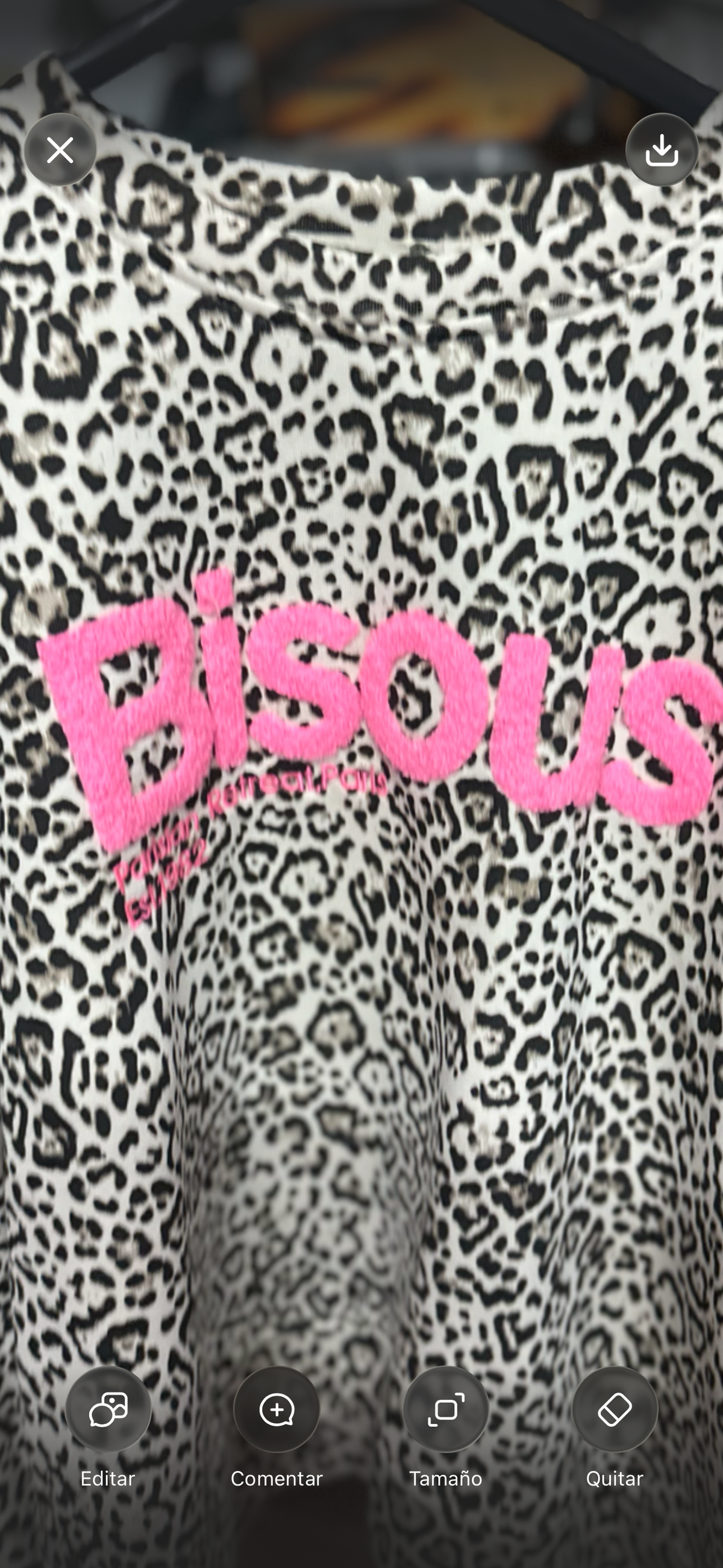 Sudadera animal print Bisous