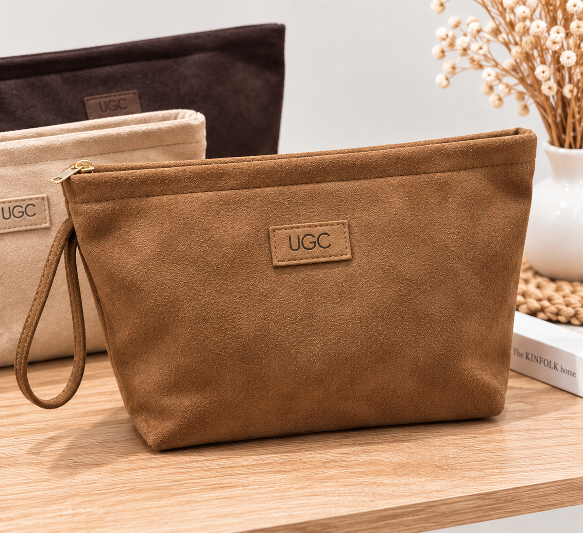 Bolso mano antelina UGC camel