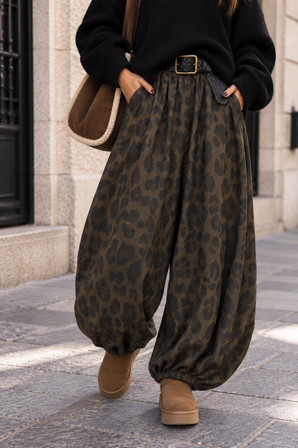 Bombacho animal print con cinturón