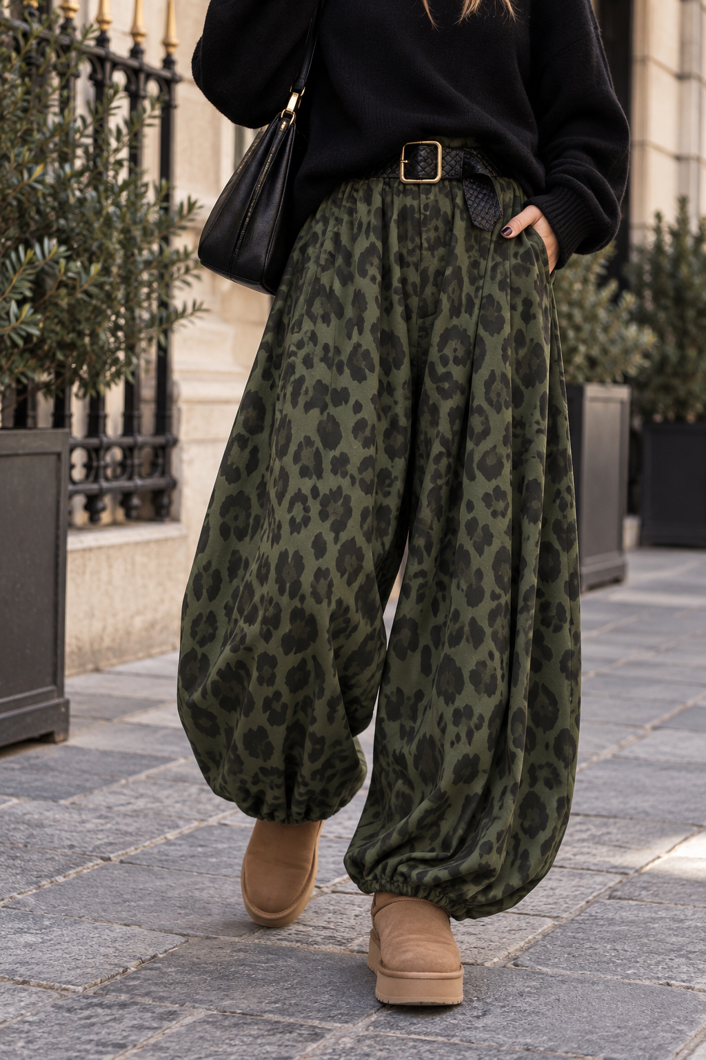 Bombacho animal print con cinturón