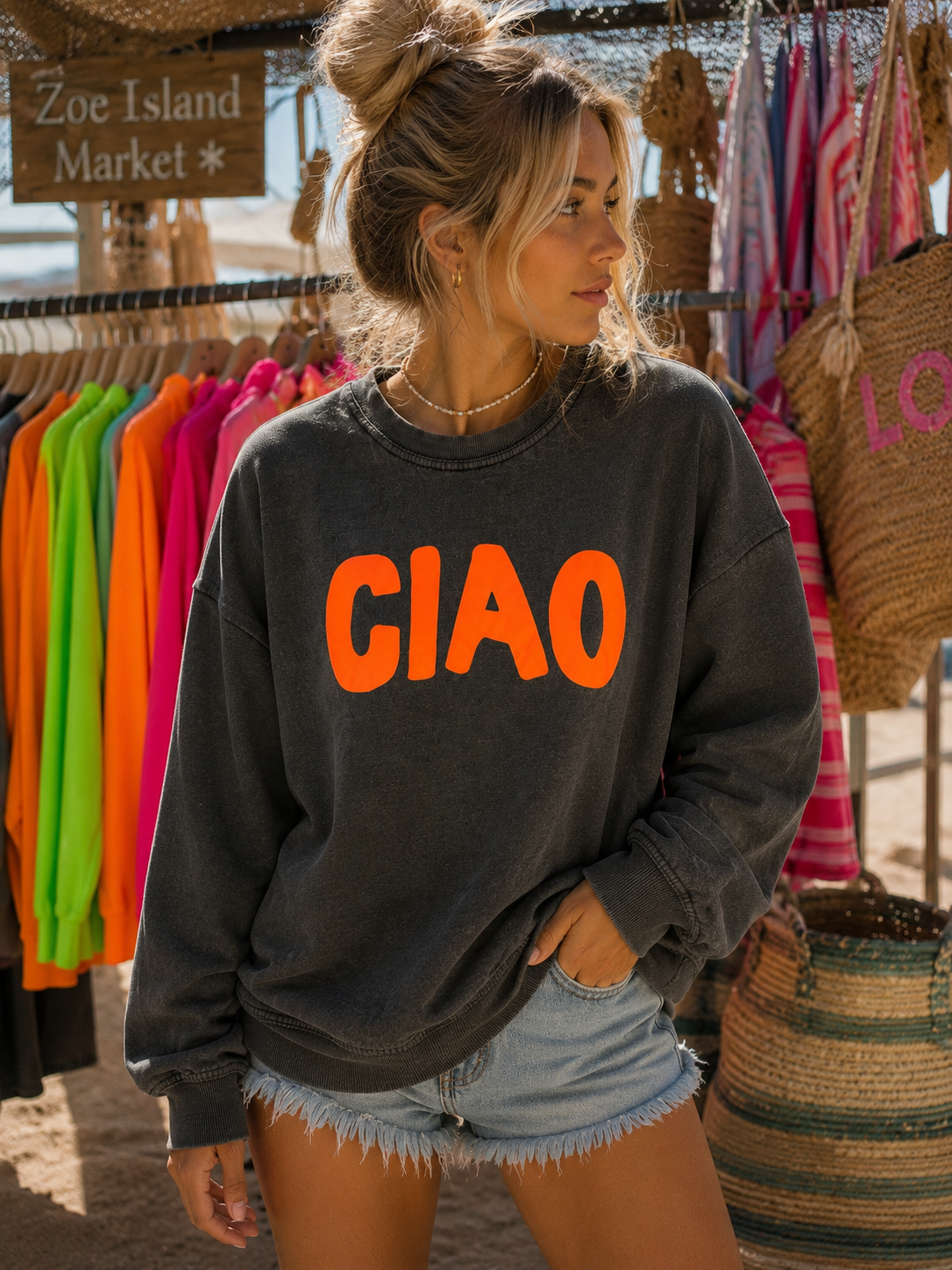 Sudadera Ciao gris