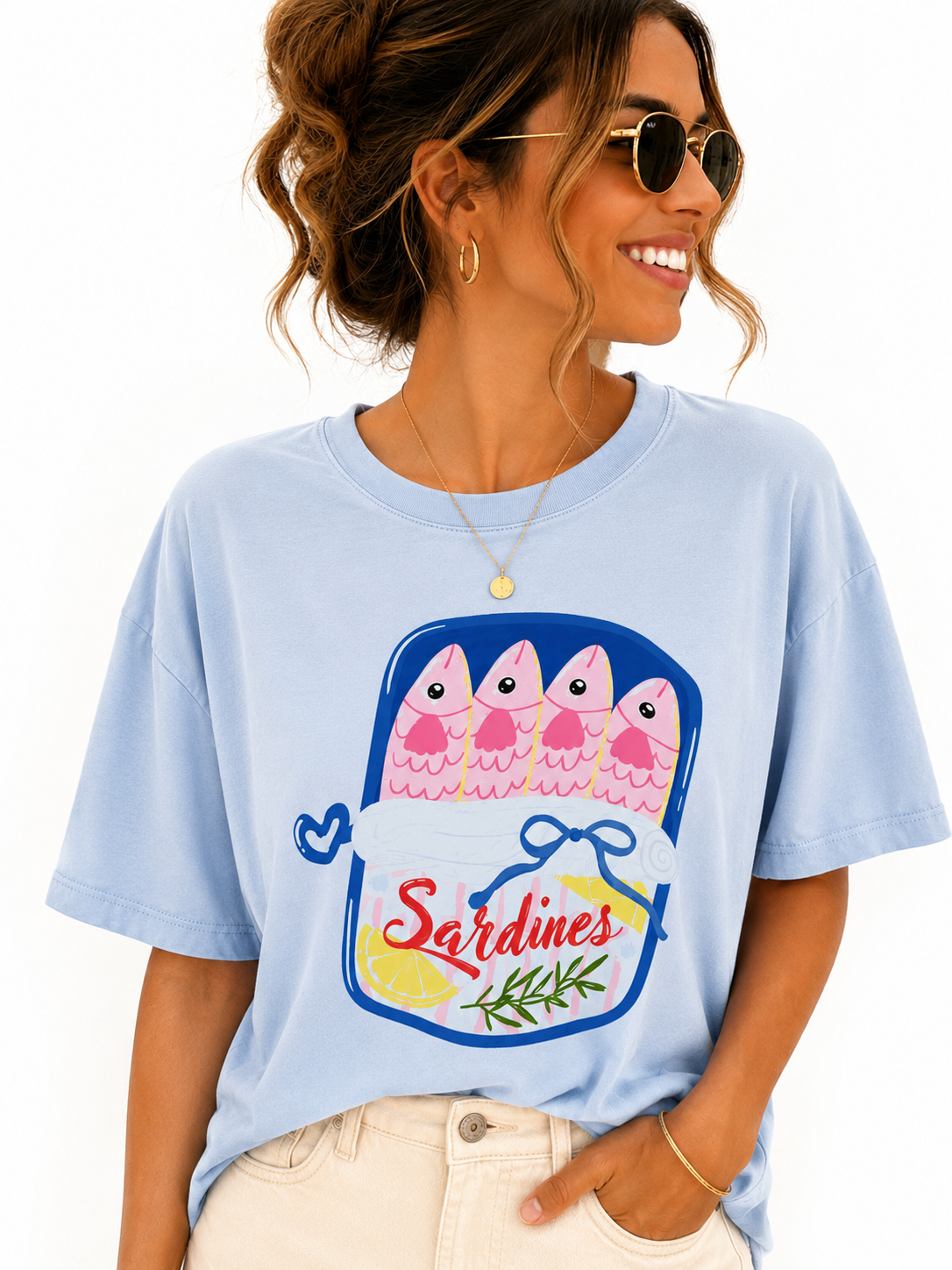 Camiseta Oversize Sardines