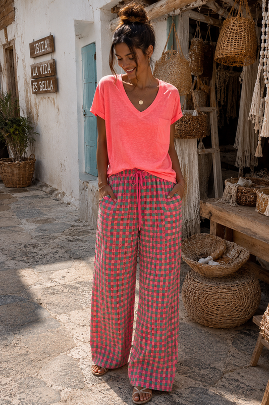 Pantalón recto boho