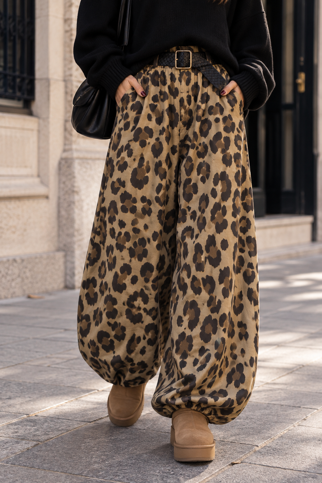 Bombacho animal print con cinturón