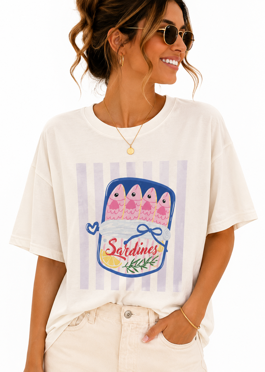 Camiseta Oversize Sardines