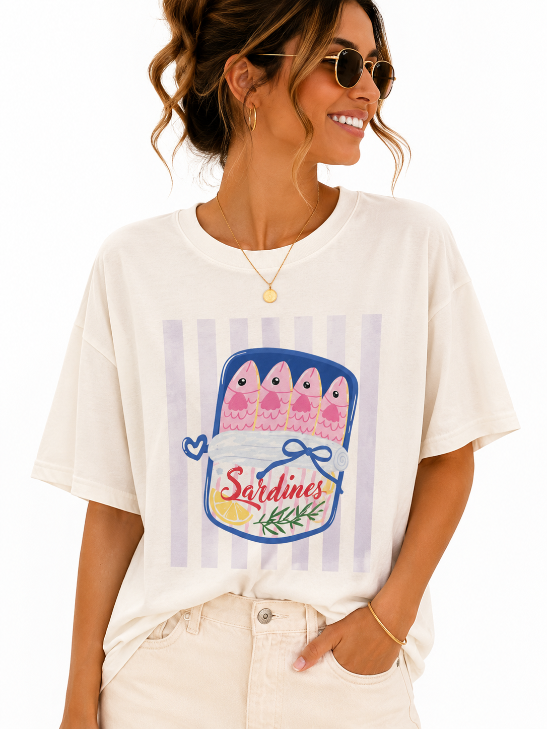 Camiseta Oversize Sardines