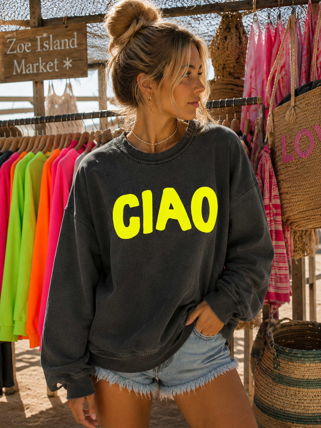 Sudadera Ciao gris