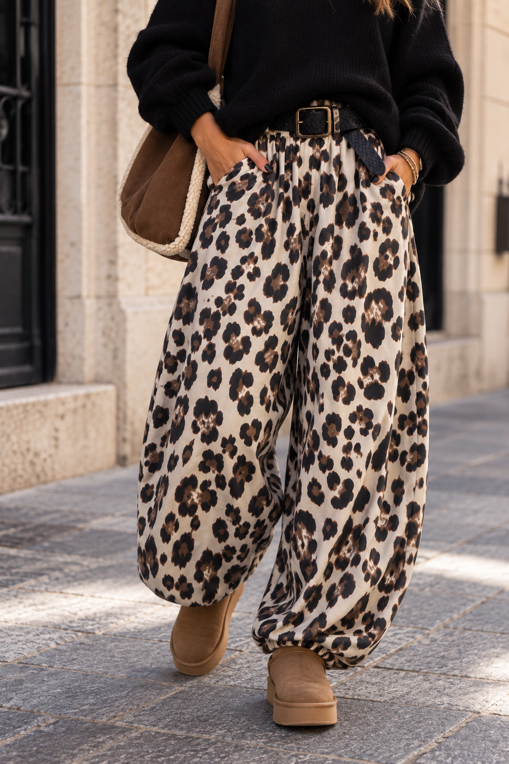 Bombacho animal print con cinturón