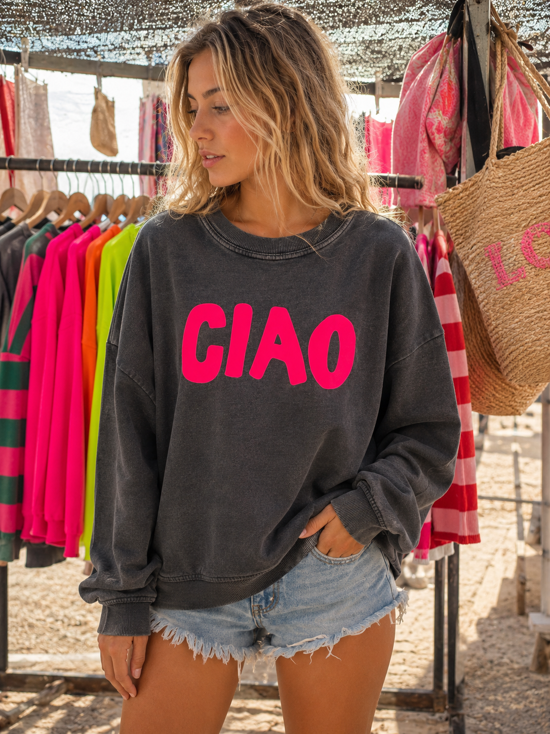Sudadera Ciao gris