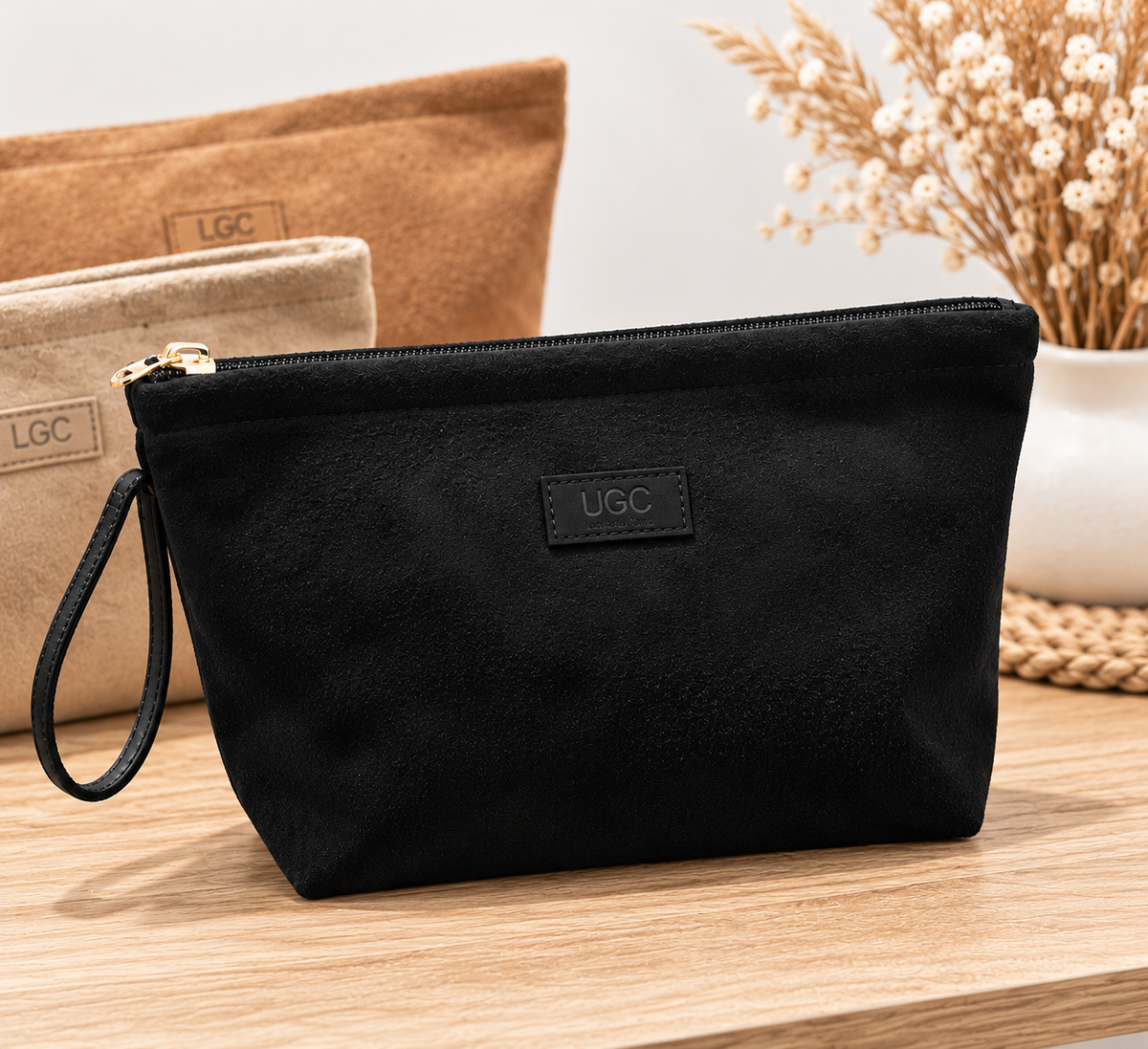 Bolso mano antelina UGC negro