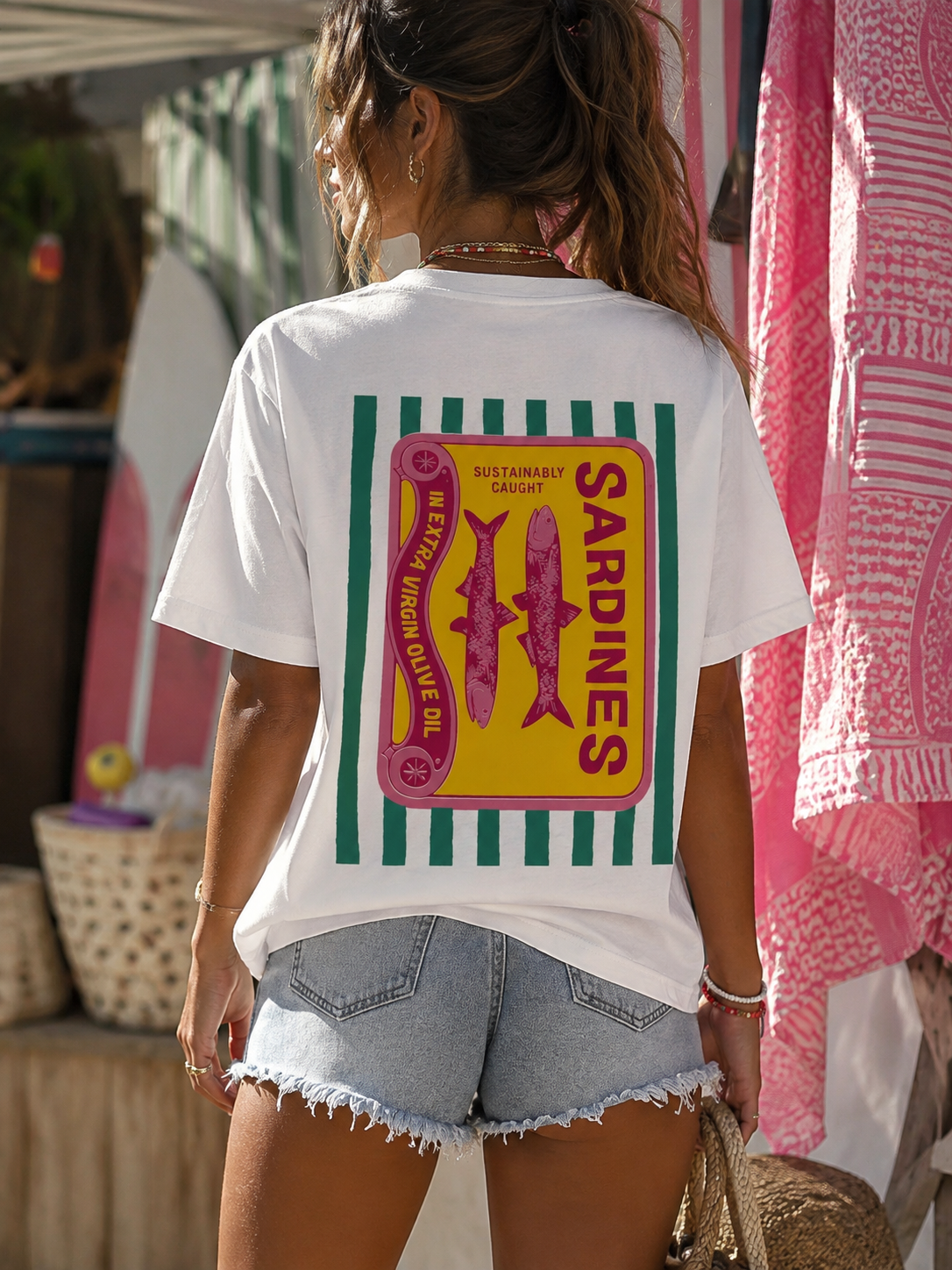 Camiseta Sardines blanca