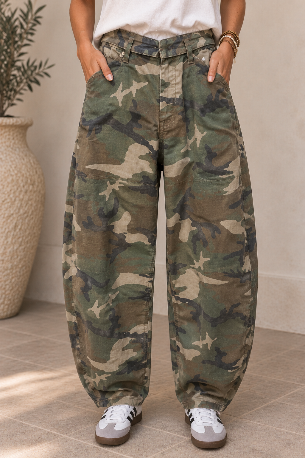 Pantalón balloon camuflaje