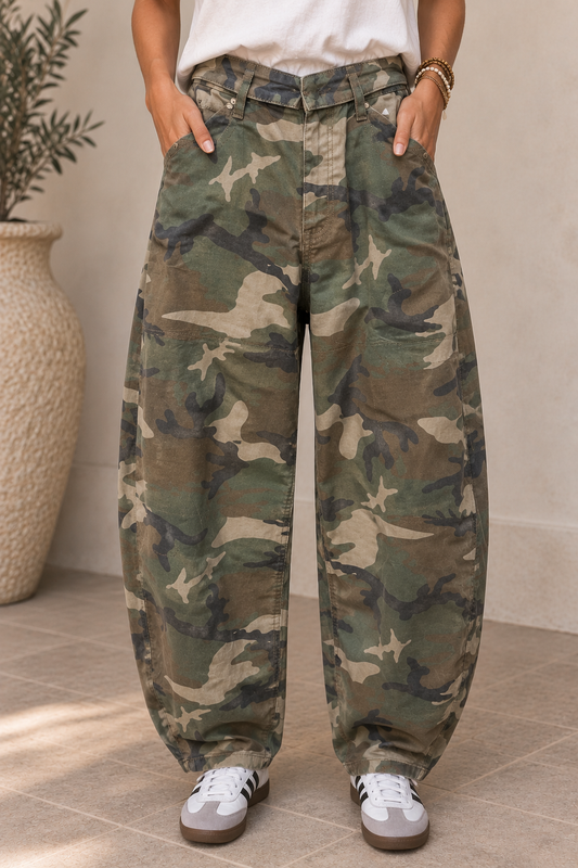 Pantalón balloon camuflaje
