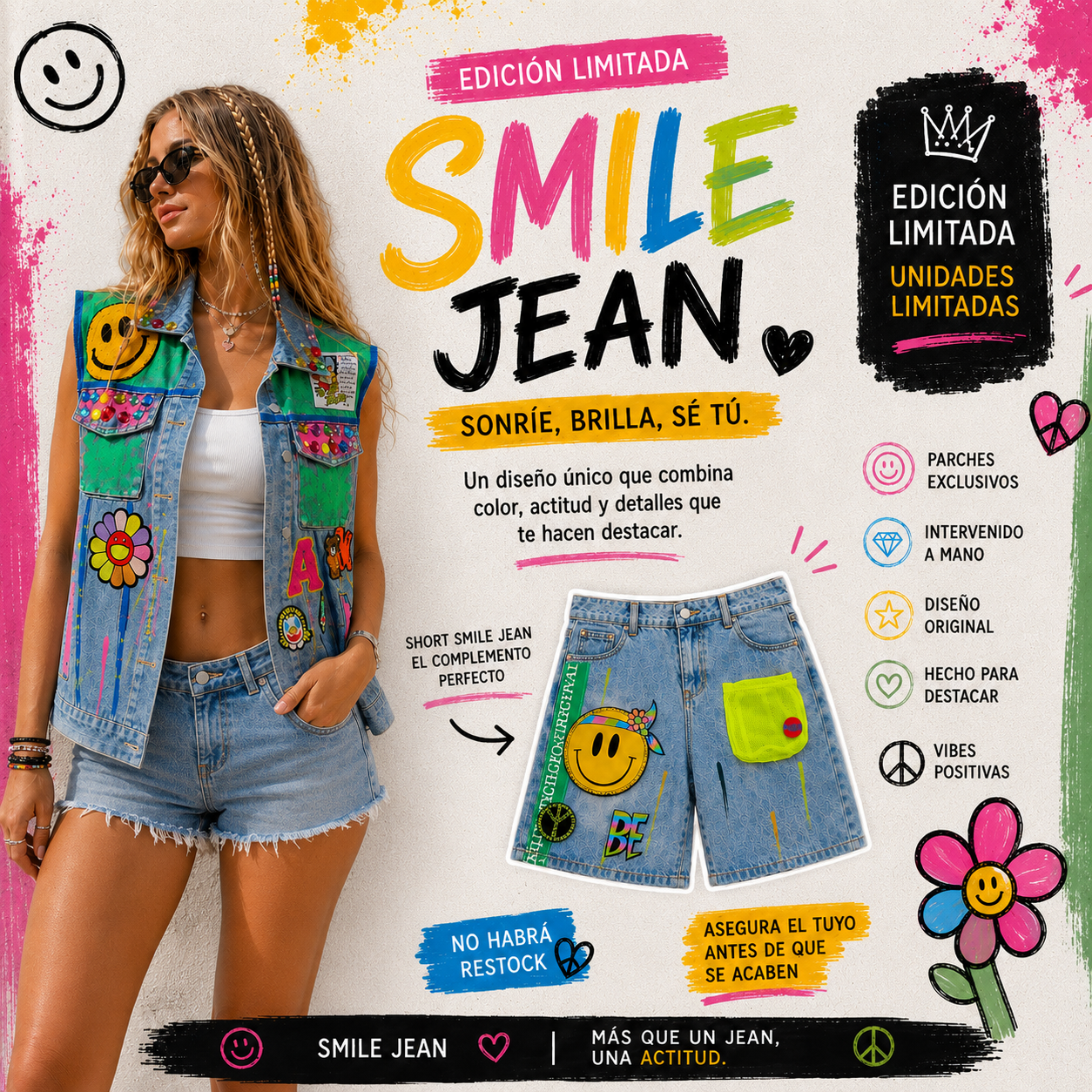 Chaleco smile jean