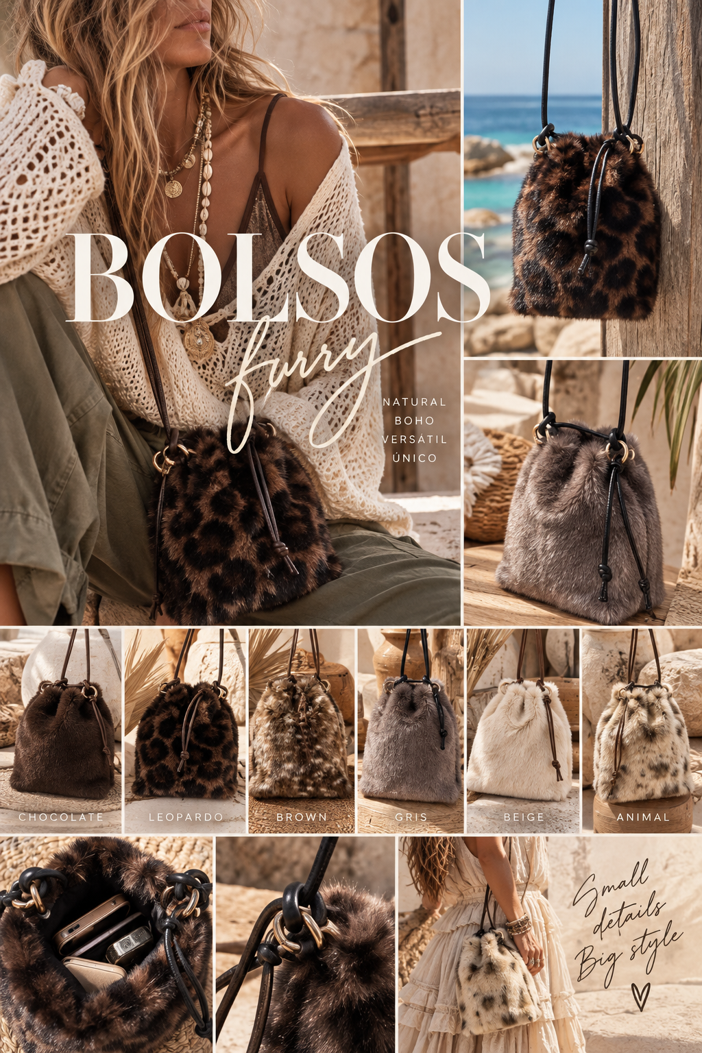 Bolso Furry pelo suave