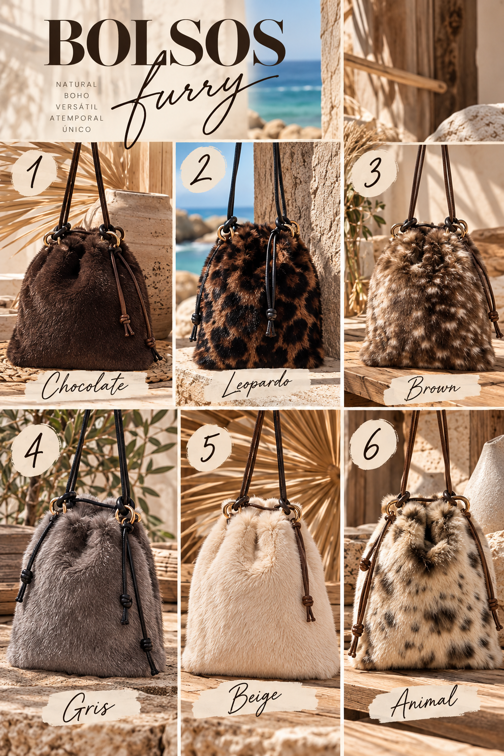 Bolso Furry pelo suave