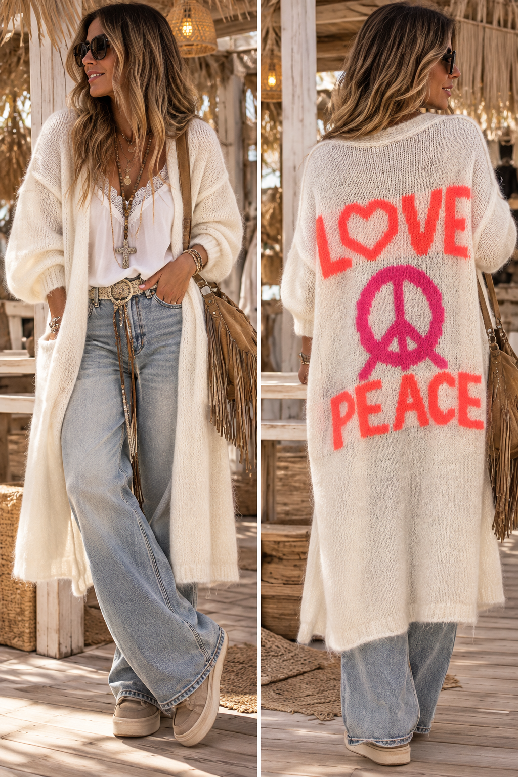 Chaqueta punto Love peace