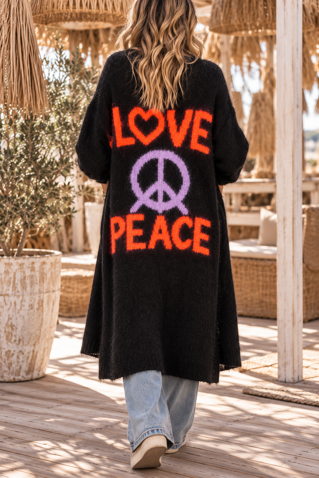 Chaqueta punto Love peace